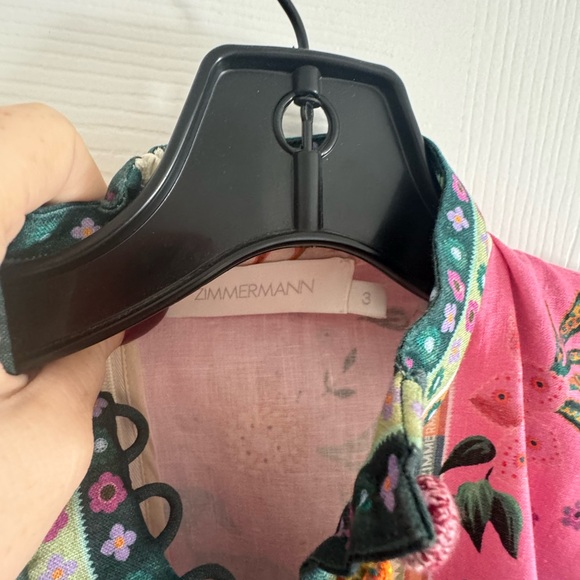 Zimmermann Ginger Mini Dress with Floral Printed Linen - Picture 4 of 8